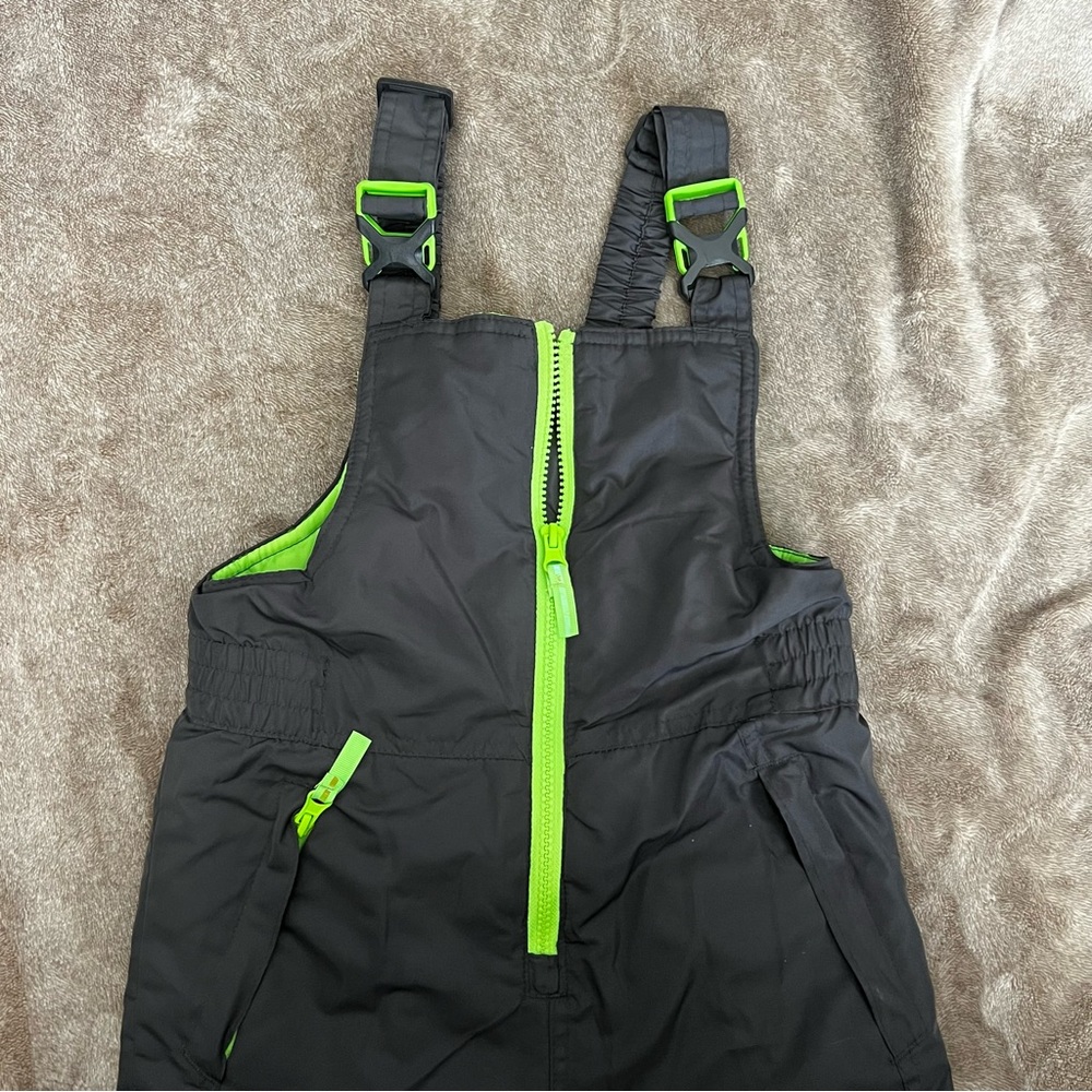 Champion | Snow pants | S (6-7) | gray with neon green accent